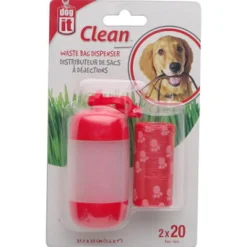 Bag Dispenser Red 2 Rolls/20 Bags