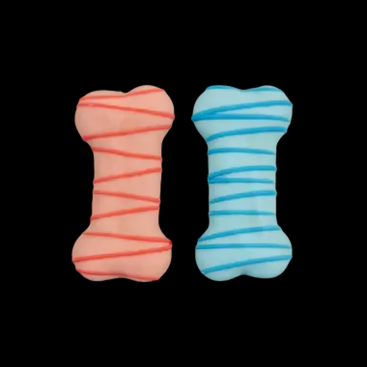 Birthday 3" Drizzled Bone Dog Cookie