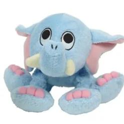 Blue Elephant Plush Dog Toy with Squeaker