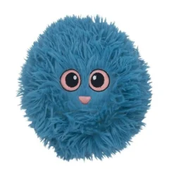 Bud'Z 3 Layer Fluffy Ball Steel Blue Plush Dog Toy Large 7"