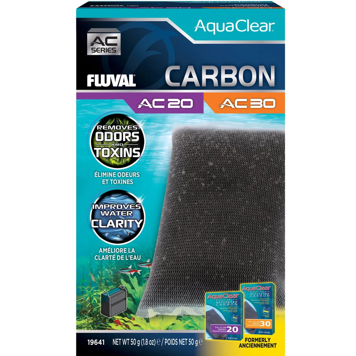 Carbon for AquaClear AC20/AC30 Power Filter 1.8 oz / 50 g