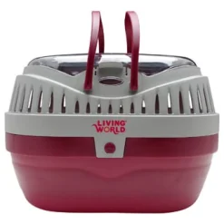 Carrier for Small Pets - Large - Red/Grey