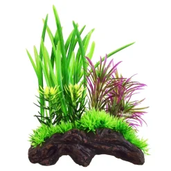 Ceramic Driftwood with Plant A Aquarium Ornament