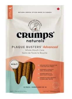 Crumps Plaque Busters Advanced Whole Mouth Dental Sticks 7" 10pk
