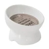 Dexypaws Ceramic Elevated Cat Bowl White