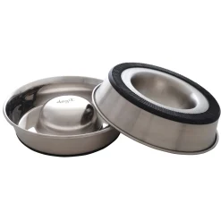 Dogit Stainless Steel Non-Skid Slow Feed Dog Bowl - 1.7 L (57.5 fl.oz.)