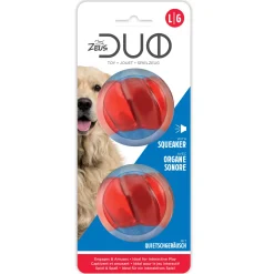 Duo Ball with Squeaker Large 6.3cm (2.5") 2pk