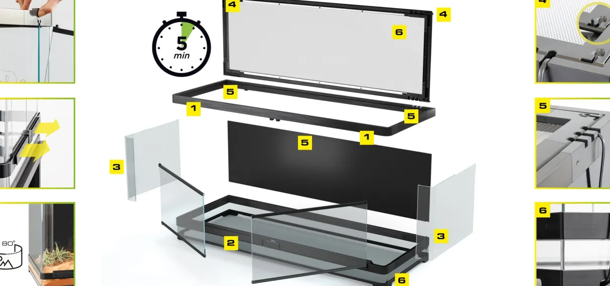Exo Terra Vista 120 Panoramic Natural Terrarium 120x60x45cm (48x24x18in)