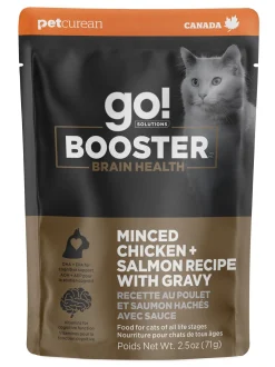 Go! Booster Brain Health Minced Chicken & Salmon with Gravy for Cats 2.5oz