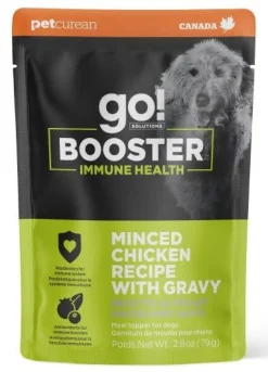 Go! Booster Immune Health Minced Chicken with Gravy Meal Topper for Dogs 2.8oz