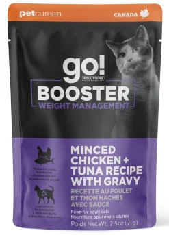Go! Booster Weight Management Minced Chicken & Tuna with Gravy for Cats 2.5oz
