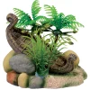 Island Shipwreck Aquarium Ornament