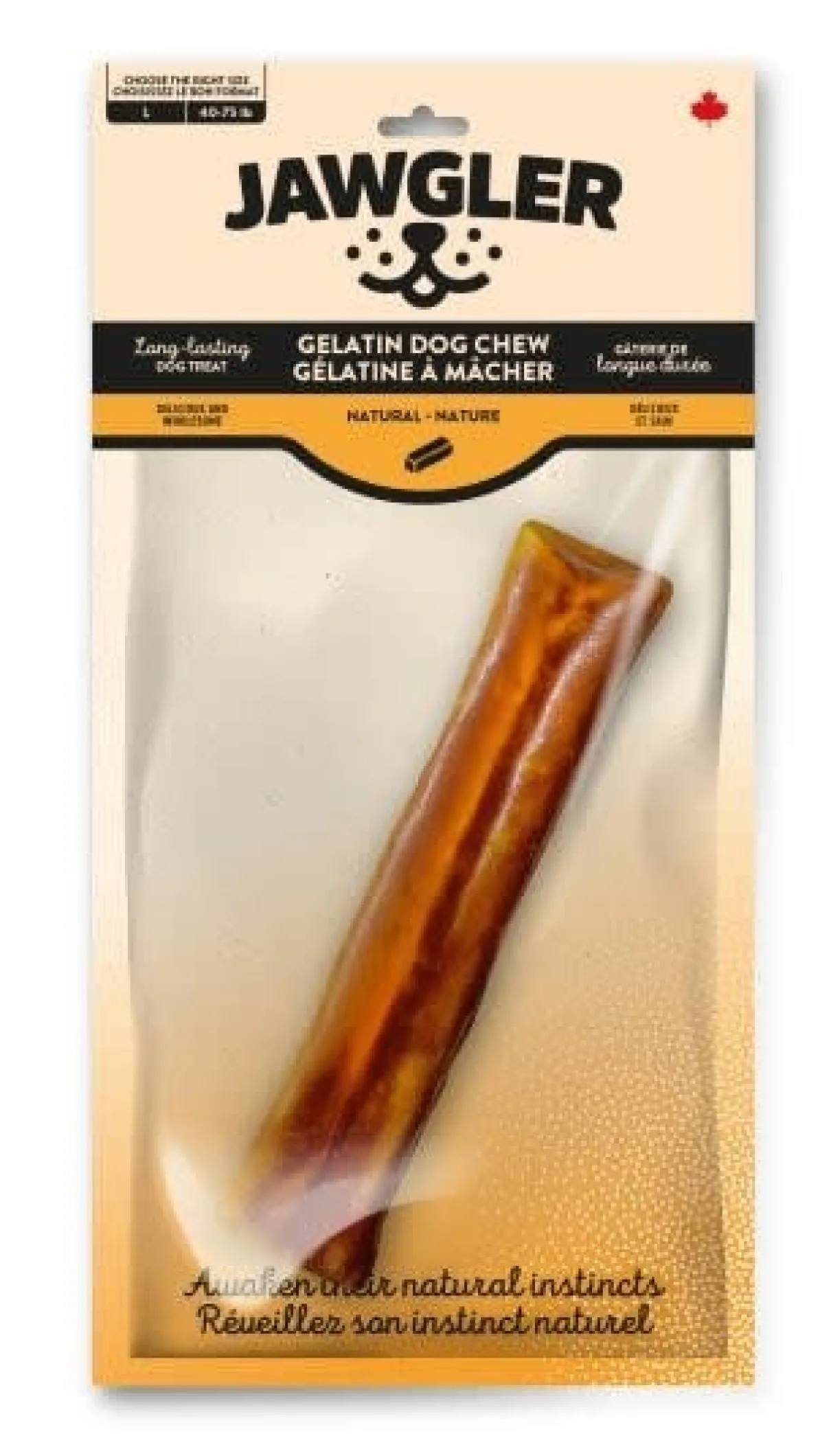 Jawgler Natural Gelatin Dog Chew Large