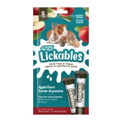Living World Lickables Small Animal Treat Apple Flavour 5 Tubes