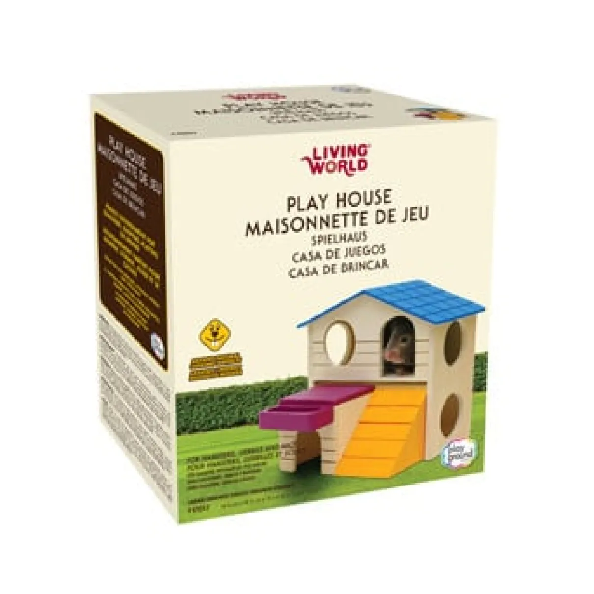 Living World Playground Play House - Large - 16.5 x 16.5 x 15 cm (6.5 x 6.5 x 5.9")