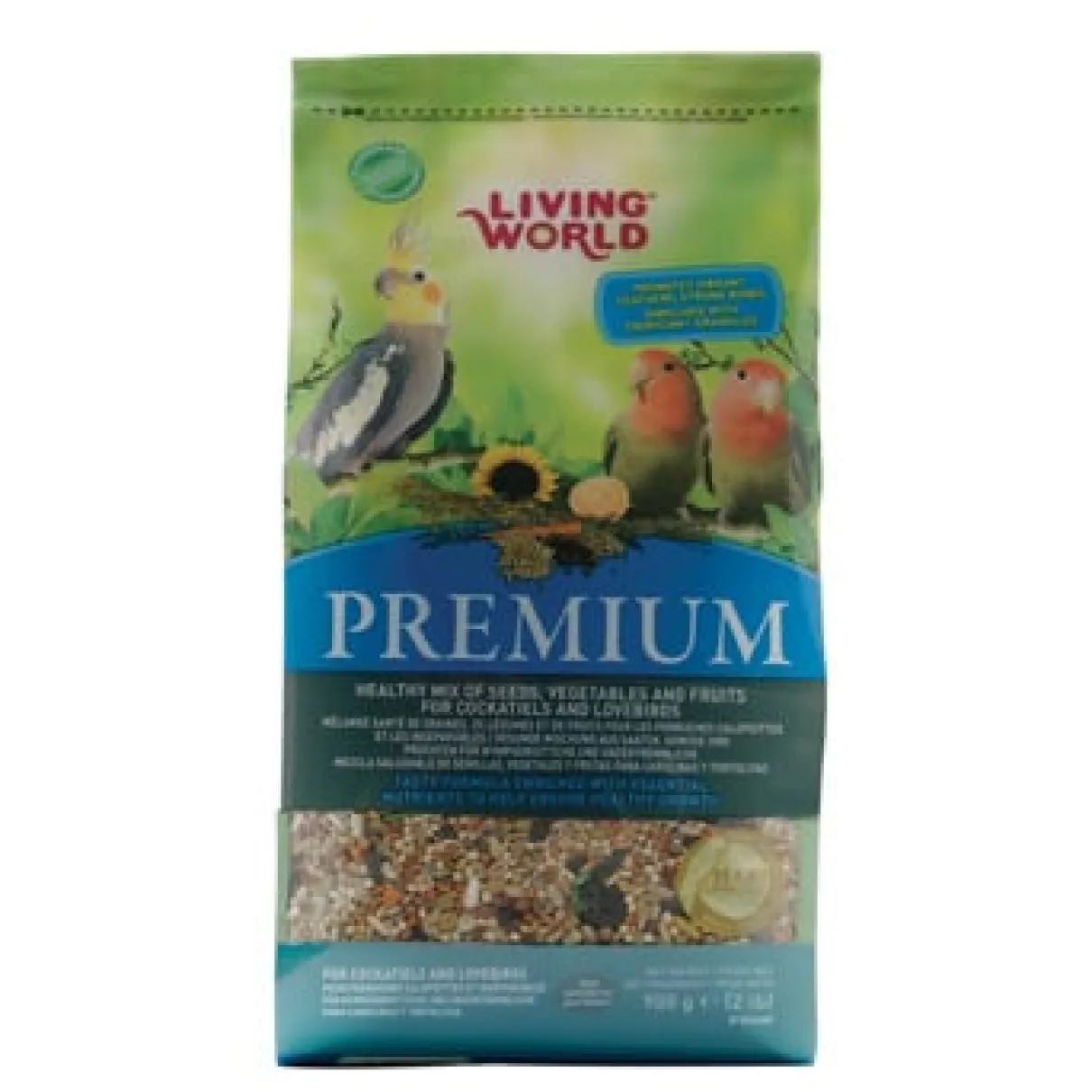 Living World Premium Mix for Cockatiels and Lovebirds - 908 g (2 lbs)