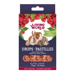 Living World Small Animal Drops Raspberry Flavour 75g (2.6oz)