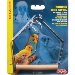 Living World Wooden Bird Swing - Medium - 10 x 12.5 cm (4 x 5 in)