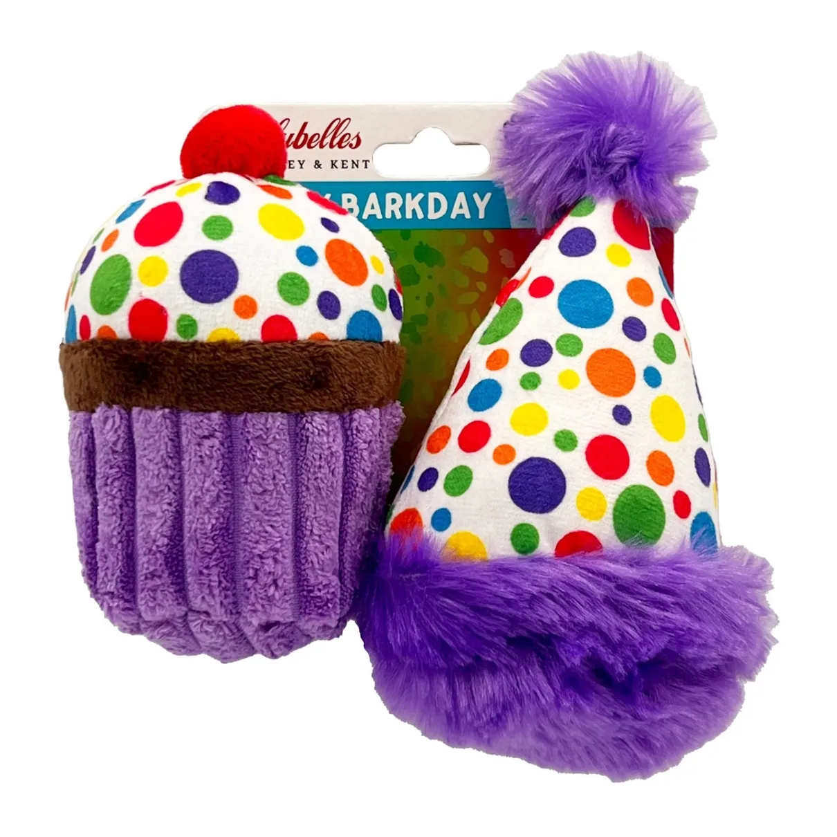 Lulubelles Tiny Tuffs It's My Barkday Pupcake & Party Hat - 2pk
