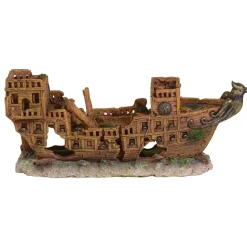 Medieval Battleship Aquarium Ornament