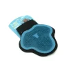 Messy Mutts Silicone Grooming Glove Blue