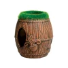 Mossy Single Barrel Hideout Aquarium Ornament