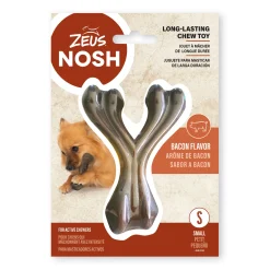 Nosh Strong Wishbone Chew Toy Bacon Flavour Small