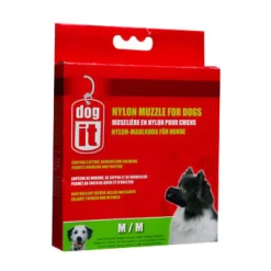 Nylon Dog Muzzle Black Medium (14cm/5.5")