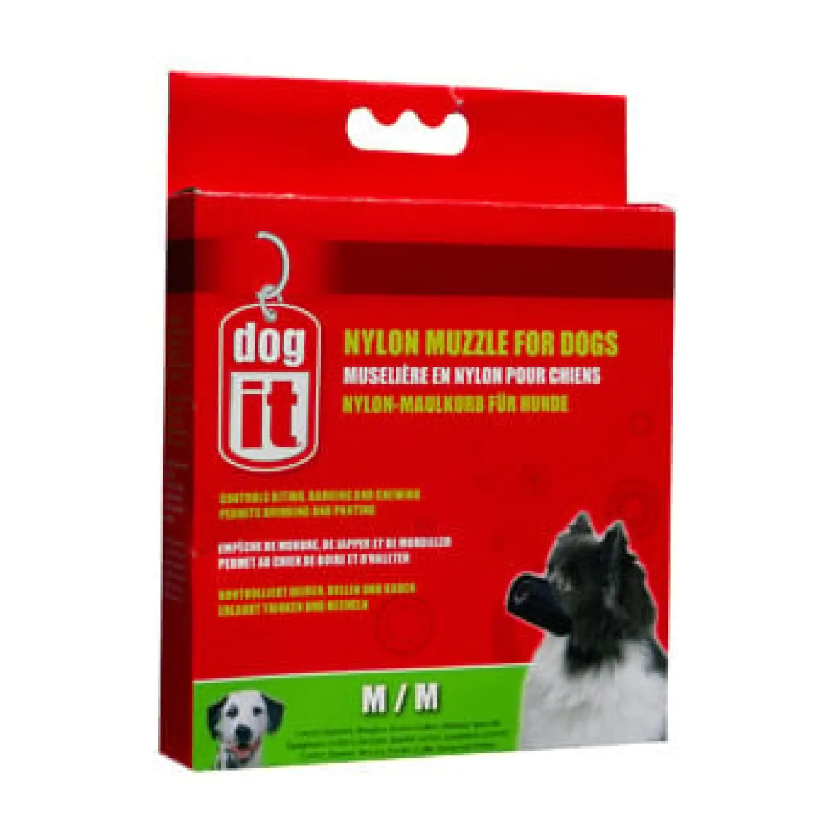 Nylon Dog Muzzle Black Medium (14cm/5.5")