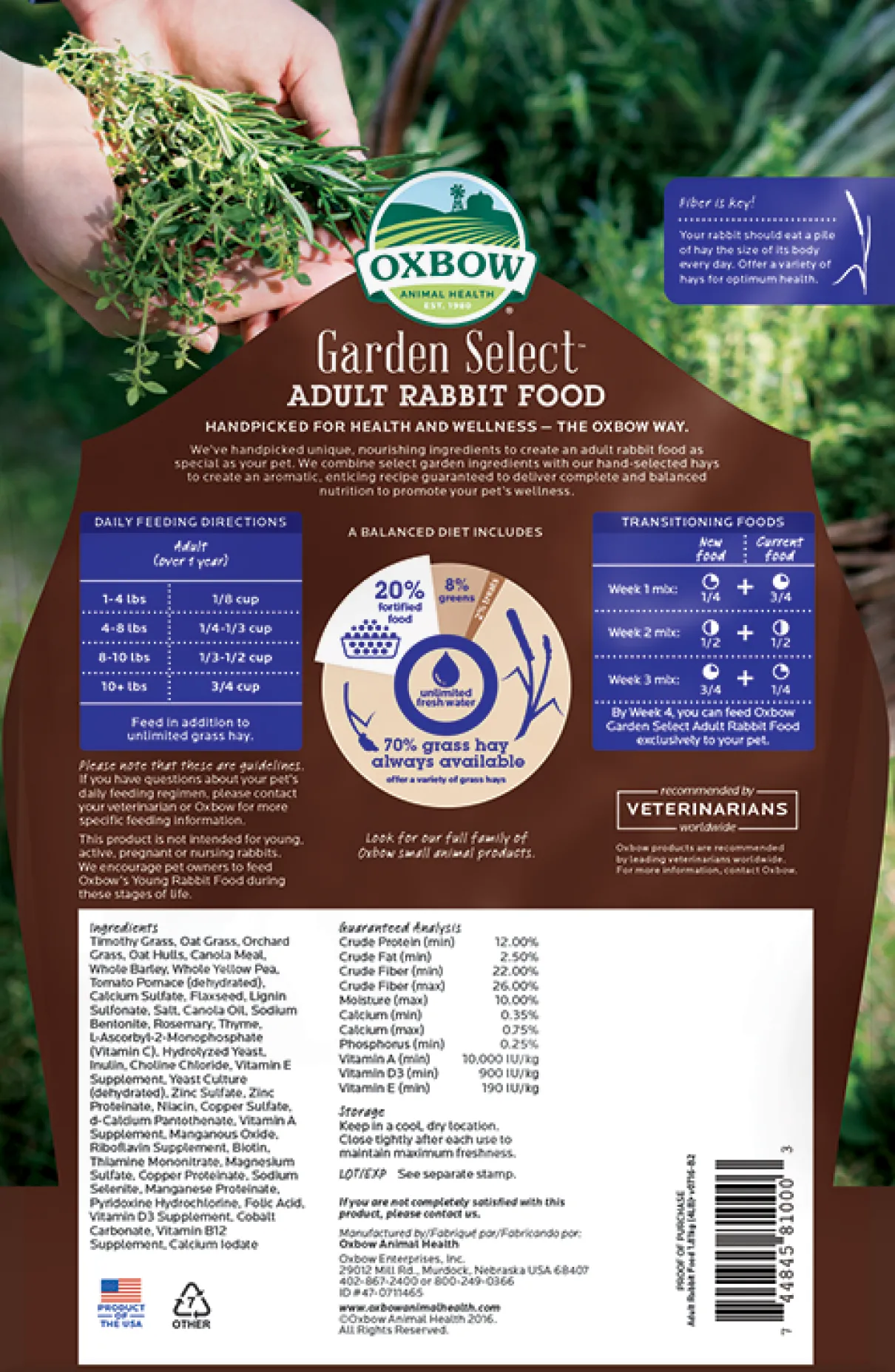 Oxbow Garden Select Adult Rabbit 4lb