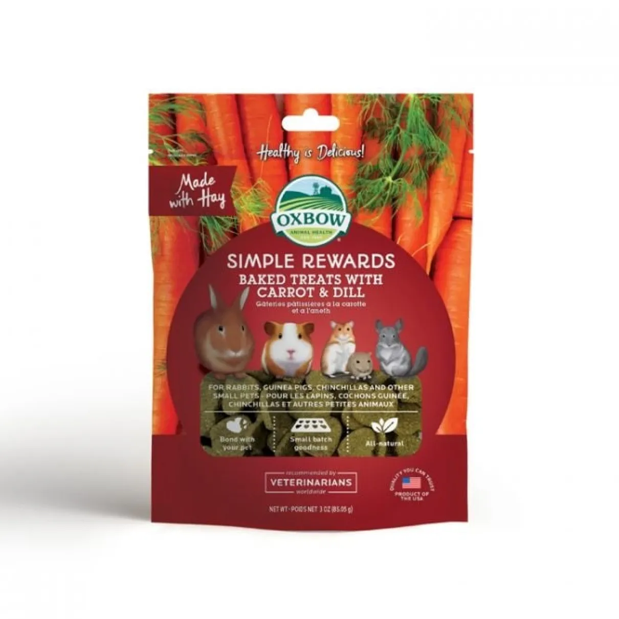 Oxbow Simple Rewards Baked Treats - Carrot & Dill