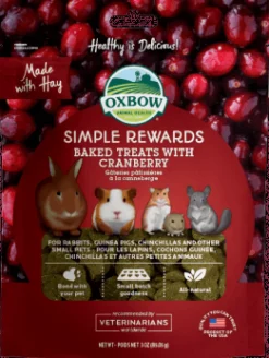 Oxbow Simple Rewards Baked Treats - Cranberry