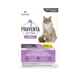 Praventa Flea Treatment - Large Cats 4 kg and over - 3 Tubes