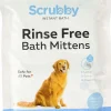 Scrubby Rinse Free Bath Mittens 5pk