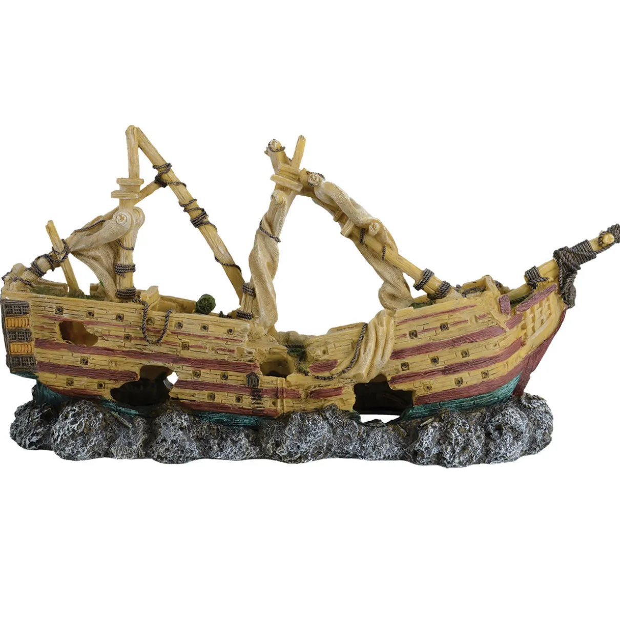 Shipwreck Schooner Aquarium Ornament