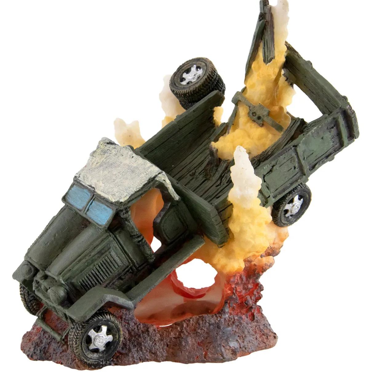 Sunken Jeep Aquarium Ornament