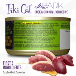 Tiki Cat After Dark Duck & Chicken Liver Pate Wet Cat Food 3oz