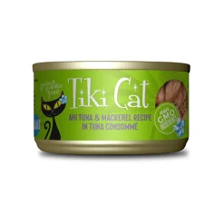 Tiki Cat Ahi Tuna and Mackerel in Tuna Consomme Wet Cat Food 2.8oz