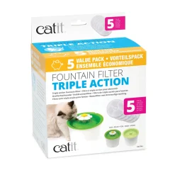 Triple Action Fountain Filter 5 Pack