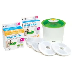 Triple Action Fountain Filter 5 Pack