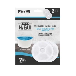 Zeus H2EAU Triple Action Fountain Filters - 2 pack